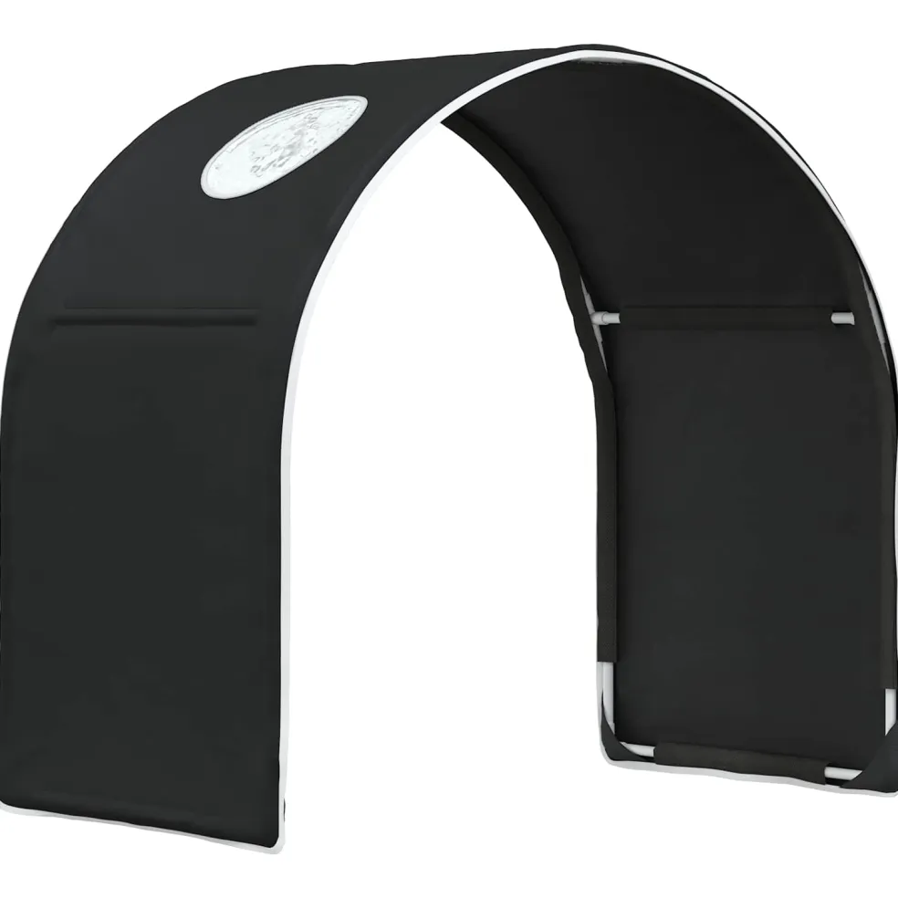 vidaXL Bedtunnel voor kinderbedden 2 st Zwart Polyester
