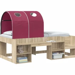 vidaXL Bedtunnel voor kinderbedden 2 st Rood Polyester