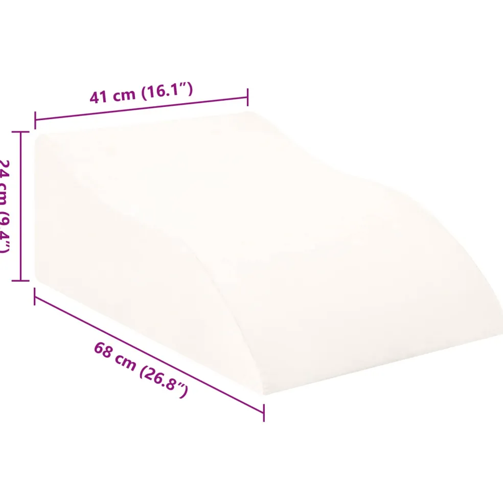 vidaXL Been Kussen 68 x 41 x 24 cm PU Schuim Wit