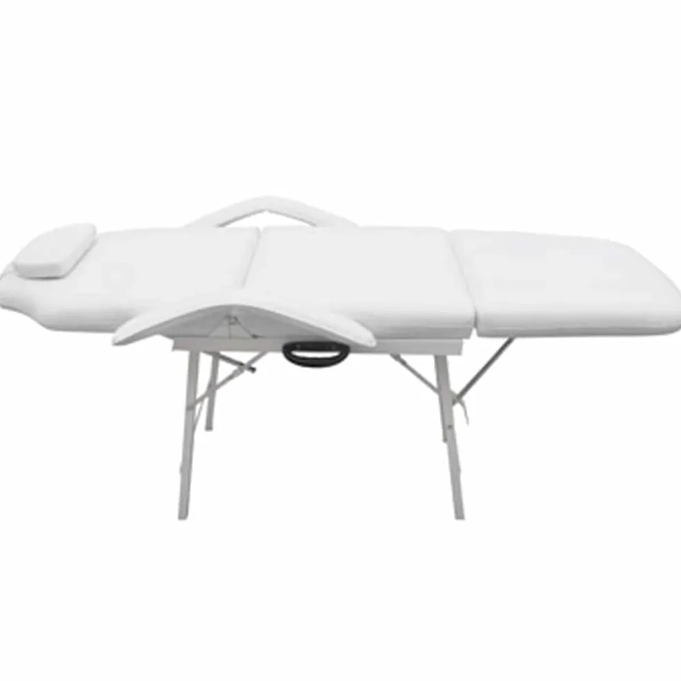 vidaXL Behandelingsstoel voor gezicht 185x78x76 cm kunstleer wit