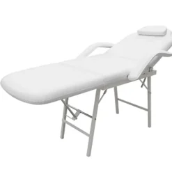 vidaXL Behandelingsstoel voor gezicht 185x78x76 cm kunstleer wit