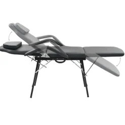 vidaXL Behandelingsstoel voor gezicht 185x78x76 cm kunstleer zwart