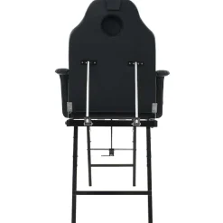 vidaXL Behandelingsstoel voor gezicht 185x78x76 cm kunstleer zwart