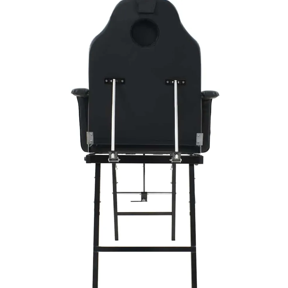 vidaXL Behandelingsstoel voor gezicht 185x78x76 cm kunstleer zwart