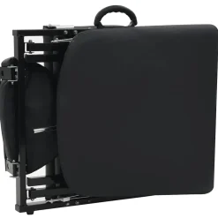 vidaXL Behandelingsstoel voor gezicht 185x78x76 cm kunstleer zwart