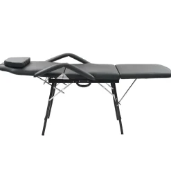 vidaXL Behandelingsstoel voor gezicht 185x78x76 cm kunstleer zwart