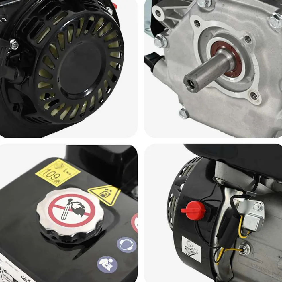 vidaXL Benzinemotor 6,5 PK 4,8 kW zwart
