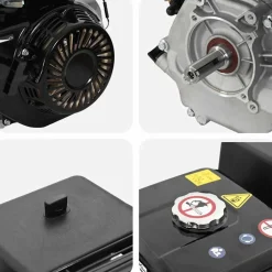 vidaXL Benzinemotor 15 pk 11 kW zwart