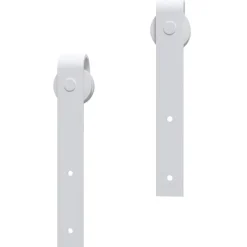 vidaXL Beslagset voor schuifdeur 183 cm staal wit
