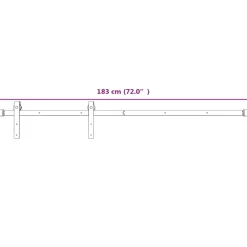 vidaXL Beslagset voor schuifdeur 183 cm staal wit