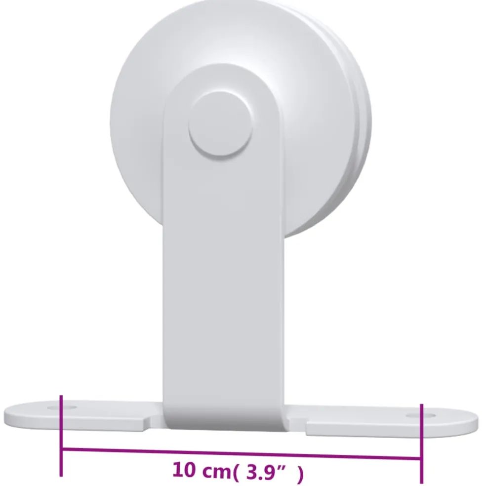 vidaXL Beslagset voor schuifdeur 183 cm staal wit