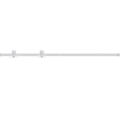 vidaXL Beslagset voor schuifdeur 183 cm staal wit
