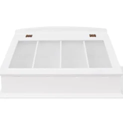 vidaXL Besteklade MDF wit barok stijl