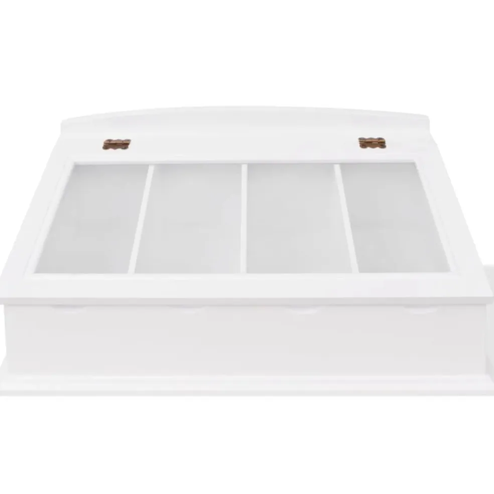 vidaXL Besteklade MDF wit barok stijl