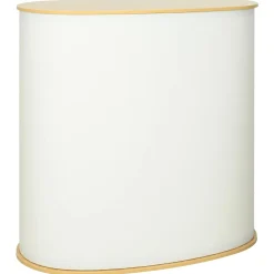 vidaXL Beursbalie Lichtbruin en wit 90 x 48 x 93 cm Bewerkt hout en PP