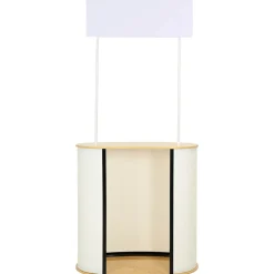 vidaXL Beursbalie Lichtbruin en wit 90 x 48 x 200 cm