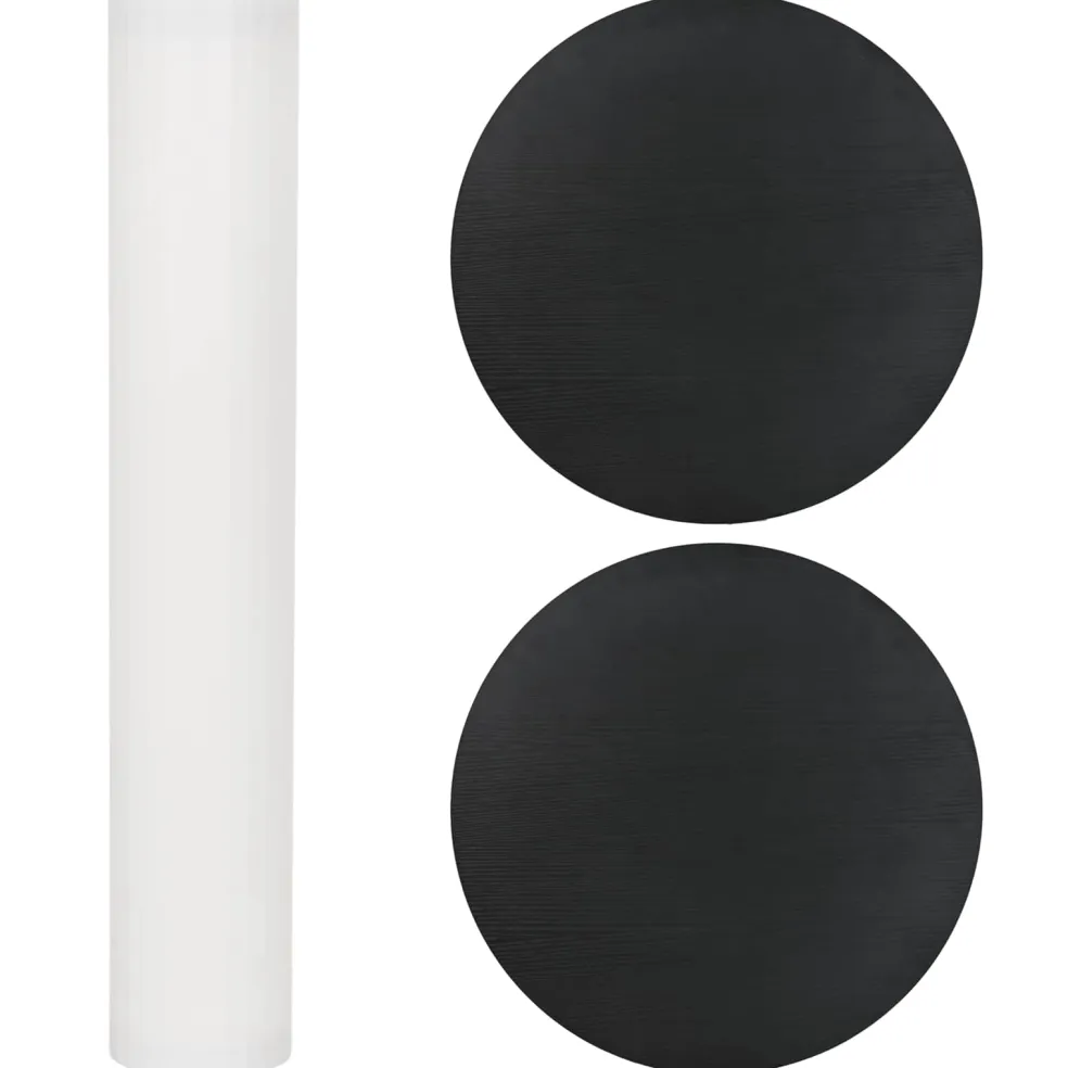vidaXL Beursbalie Zwart en Wit Ø 60 x 93 cm Bewerkt hout en PP