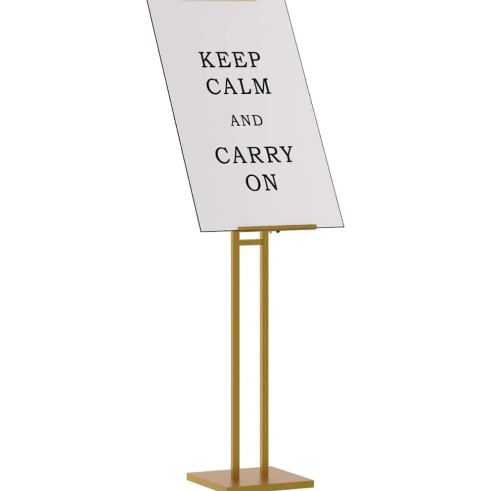 vidaXL Beurs Displays 2 st Goud 26,5 x 26,5 x 150 cm Staal