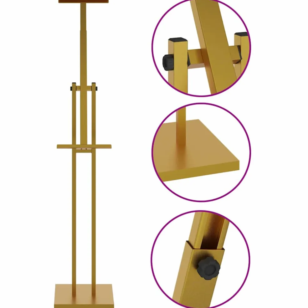 vidaXL Beurs Displays 2 st Goud 26,5 x 26,5 x 150 cm Staal