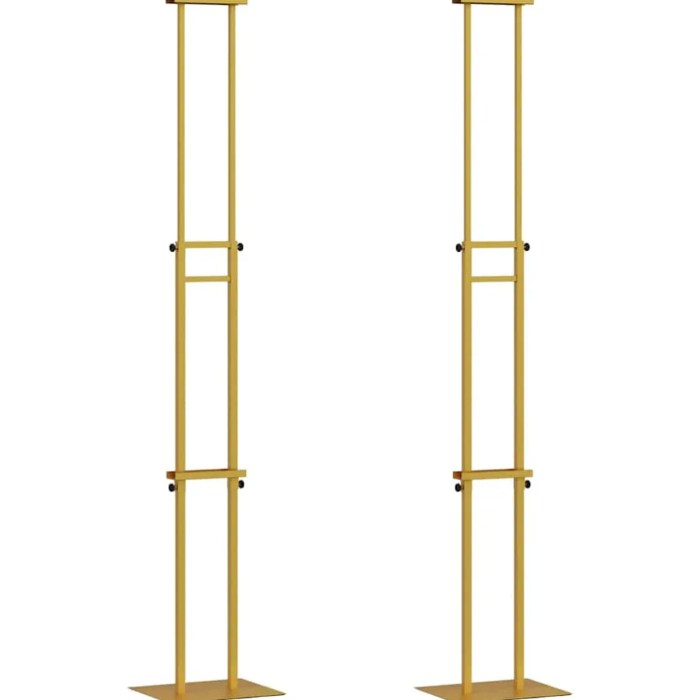 vidaXL Beurs Displays 2 st Goud 30 x 23,5 x 210 cm Staal