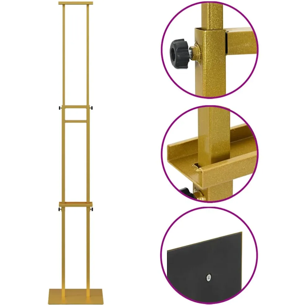 vidaXL Beurs Displays 2 st Goud 30 x 23,5 x 210 cm Staal
