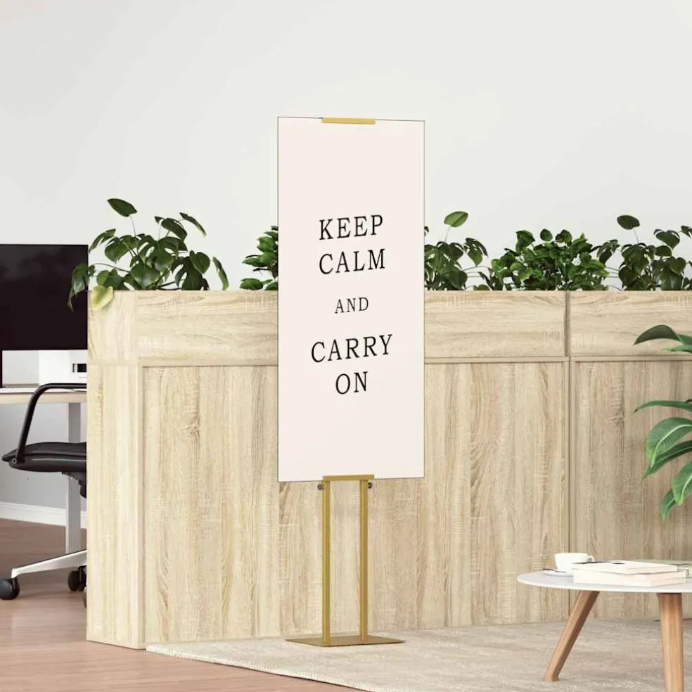 vidaXL Beurs Displays 2 st Goud 30 x 23,5 x 210 cm Staal