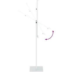 vidaXL Beurs Displays 2 st Wit 26,5 x 26,5 x 150 cm Staal