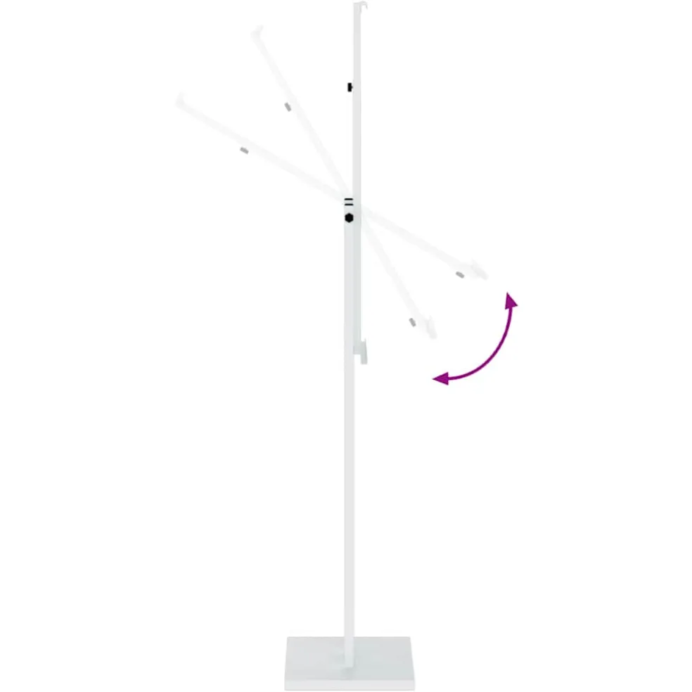 vidaXL Beurs Displays 2 st Wit 26,5 x 26,5 x 150 cm Staal