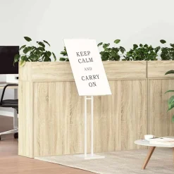 vidaXL Beurs Displays 2 st Wit 26,5 x 26,5 x 150 cm Staal