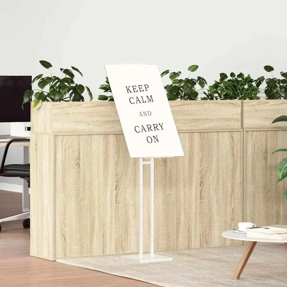 vidaXL Beurs Displays 2 st Wit 26,5 x 26,5 x 150 cm Staal