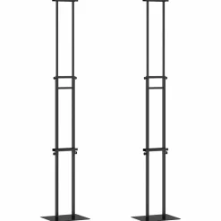 vidaXL Beurs Displays 2 st Zwart 30 x 23,5 x 210 cm Staal
