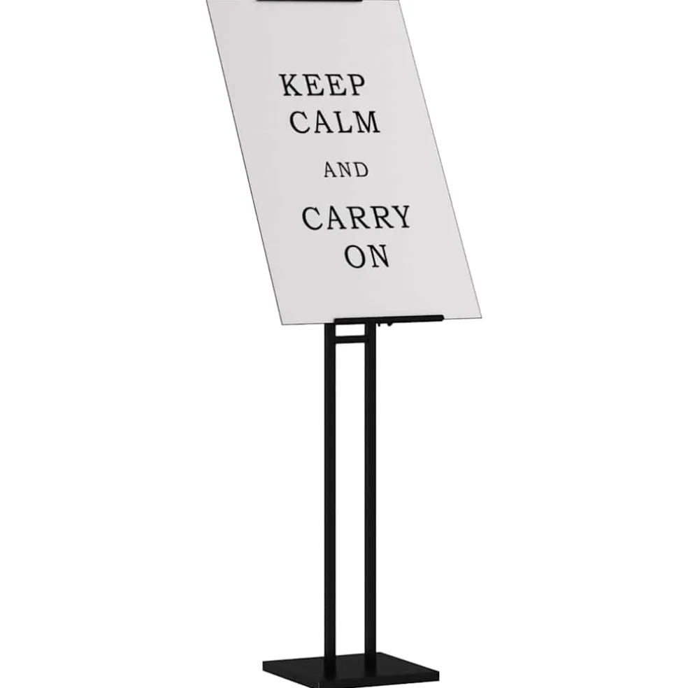 vidaXL Beurs Displays 2 st Zwart 26,5 x 26,5 x 150 cm Staal