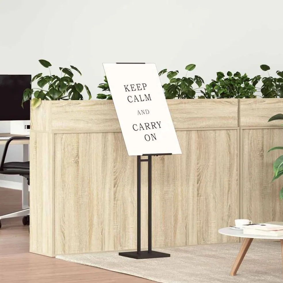 vidaXL Beurs Displays 2 st Zwart 26,5 x 26,5 x 150 cm Staal