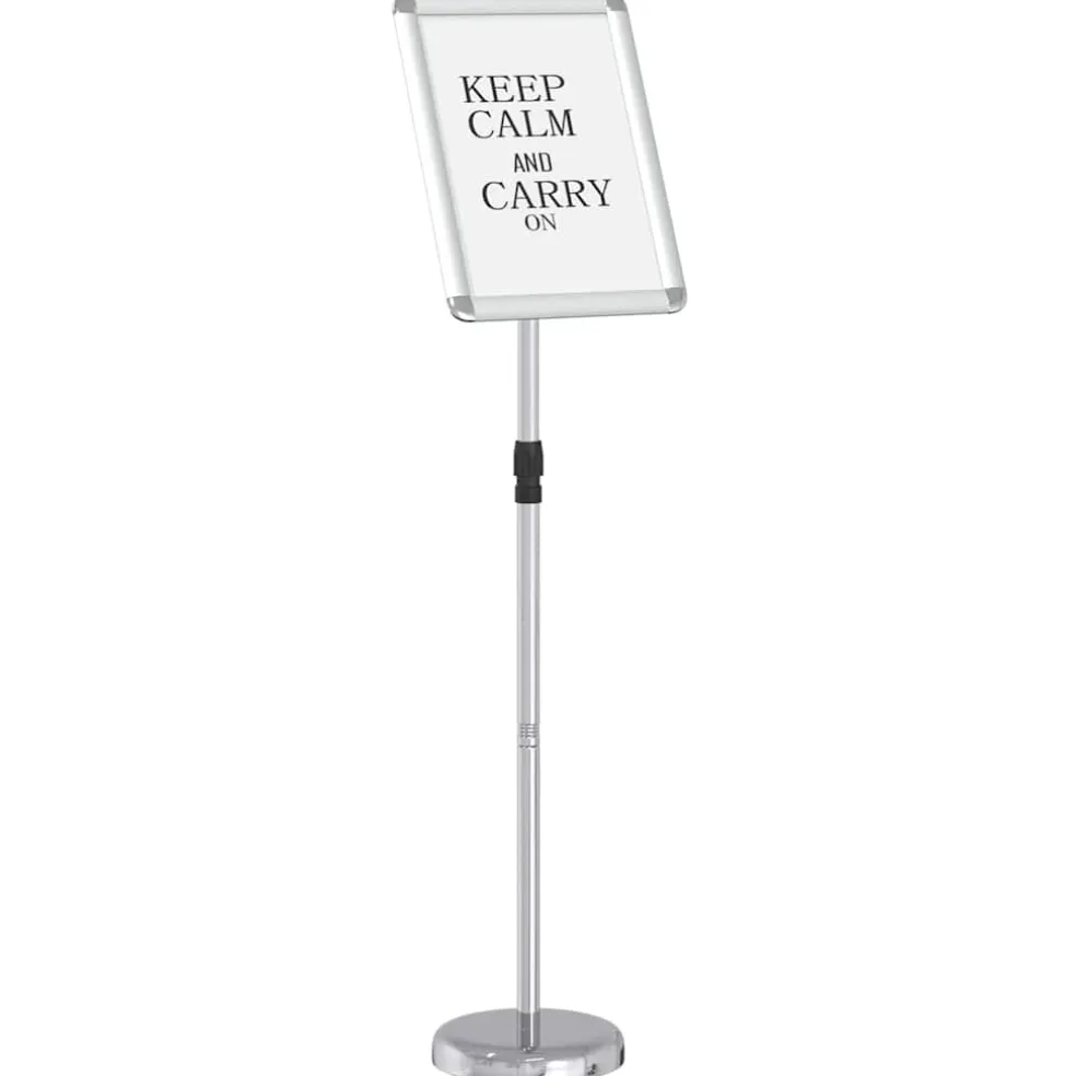 vidaXL Beurs Displays Zilver 30 x 25 x 128 cm Aluminium