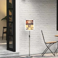vidaXL Beurs Displays Zilver 30 x 25 x 128 cm Aluminium