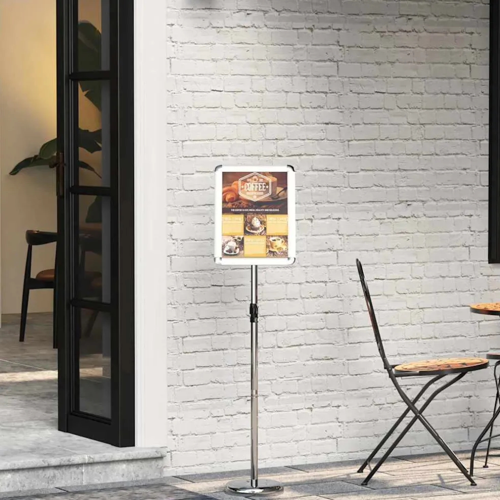 vidaXL Beurs Displays Zilver 30 x 25 x 128 cm Aluminium
