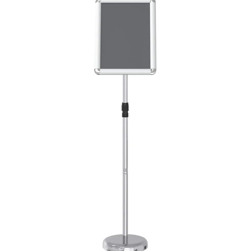 vidaXL Beurs Displays Zilver 30 x 25 x 128 cm Aluminium