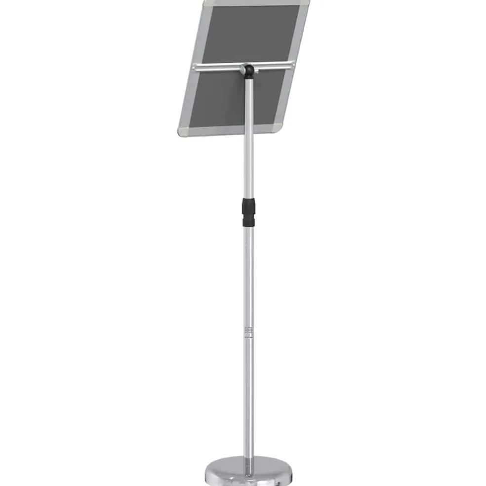 vidaXL Beurs Displays Zilver 30 x 25 x 128 cm Aluminium