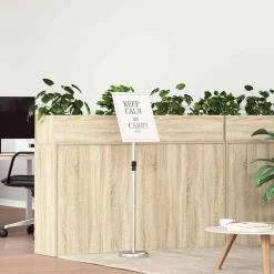 vidaXL Beurs Displays Zilver 30 x 25 x 128 cm Aluminium