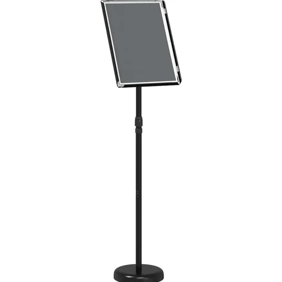 vidaXL Beurs Displays Zwart 25 x 25 x 125 cm Aluminium