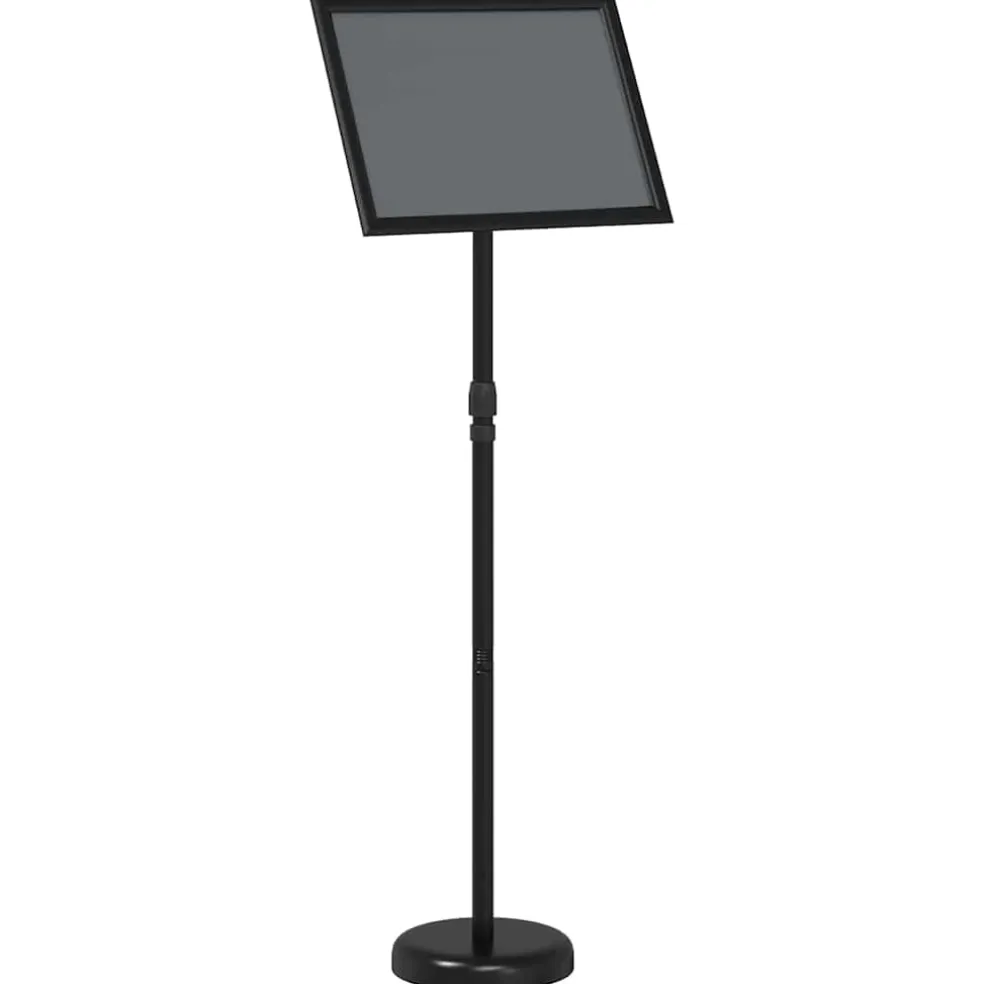 vidaXL Beurs Displays Zwart 25 x 25 x 125 cm Aluminium