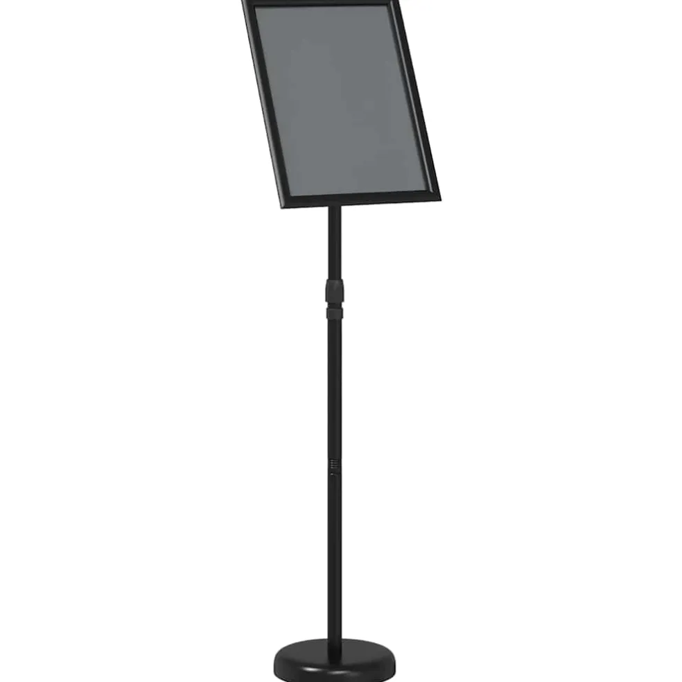 vidaXL Beurs Displays Zwart 25 x 25 x 125 cm Aluminium