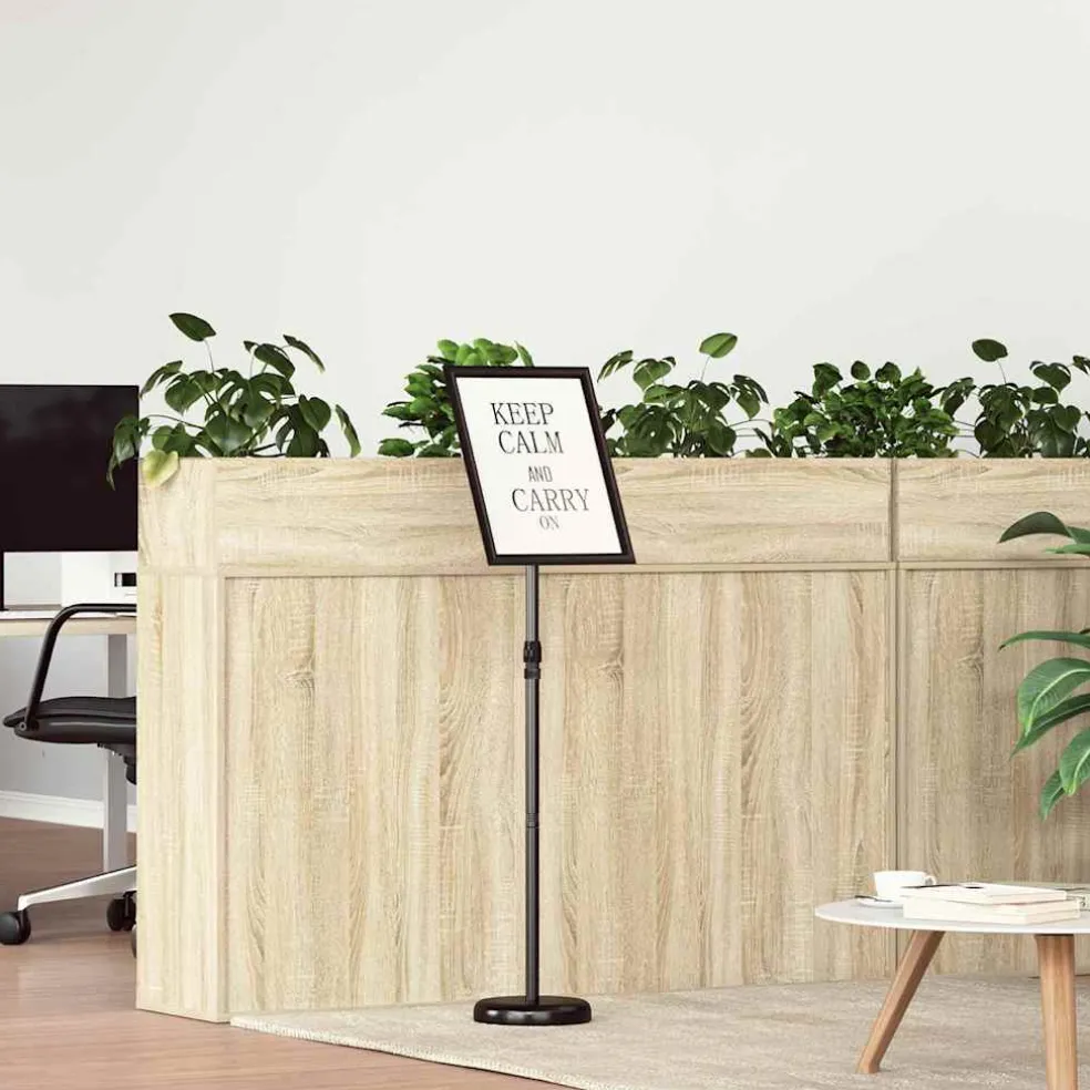 vidaXL Beurs Displays Zwart 25 x 25 x 125 cm Aluminium