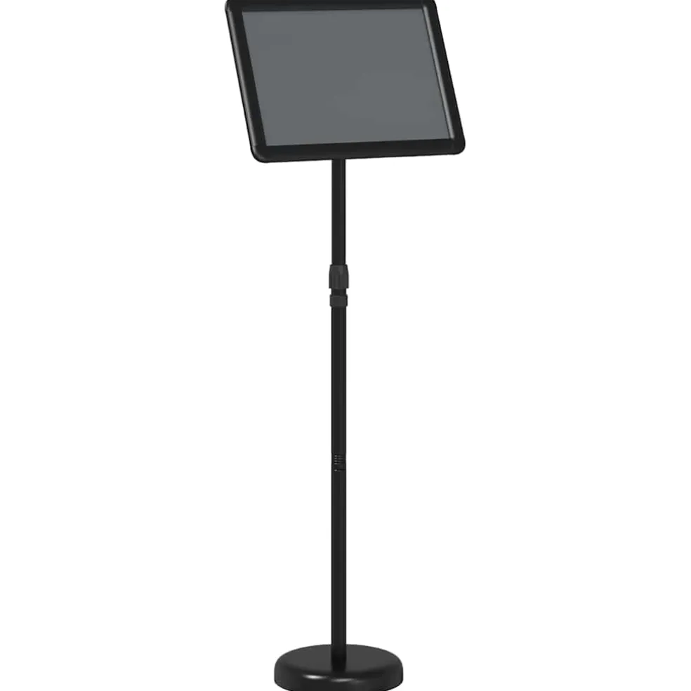 vidaXL Beurs Displays Zwart 30 x 25 x 128 cm Aluminium