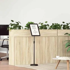 vidaXL Beurs Displays Zwart 30 x 25 x 128 cm Aluminium