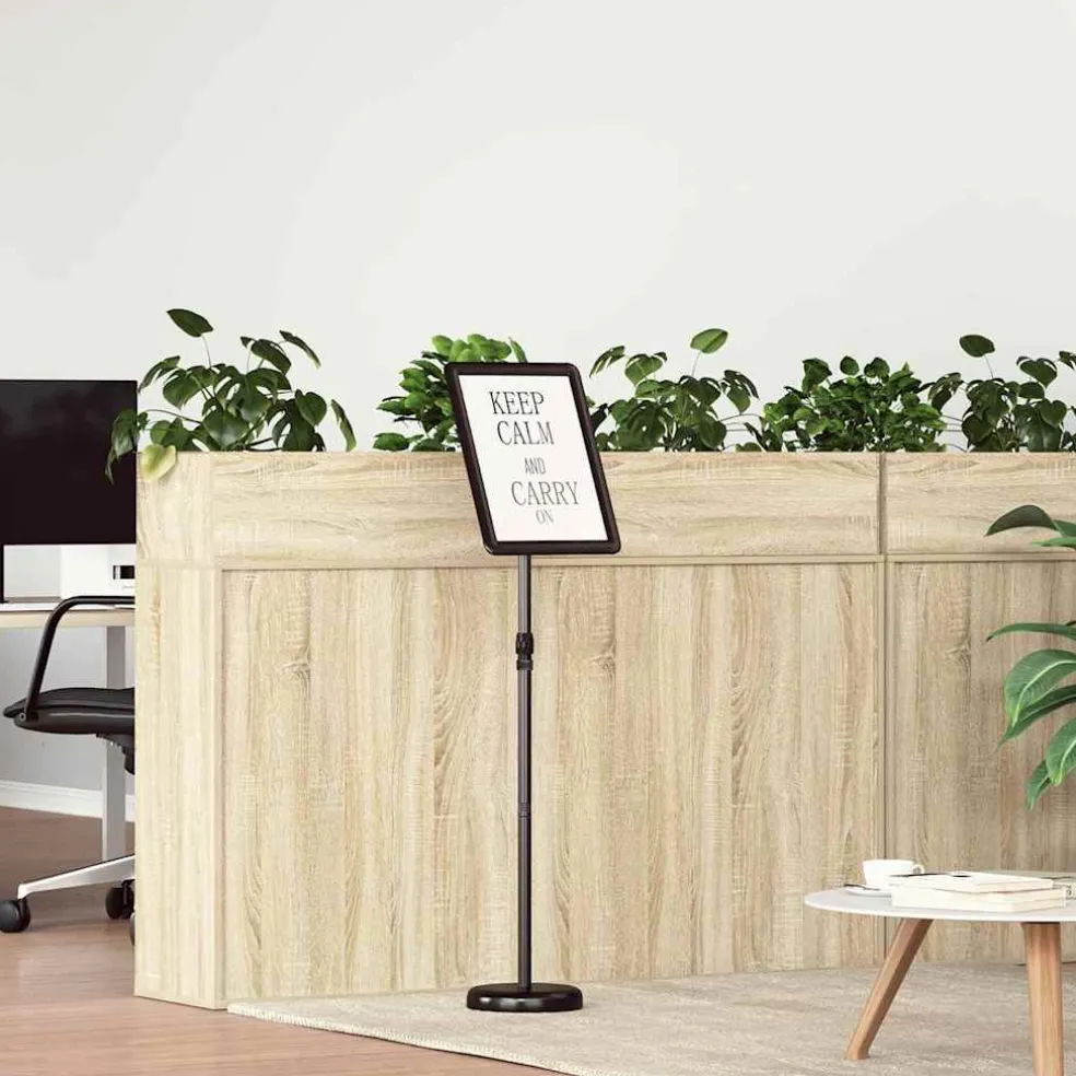 vidaXL Beurs Displays Zwart 30 x 25 x 128 cm Aluminium