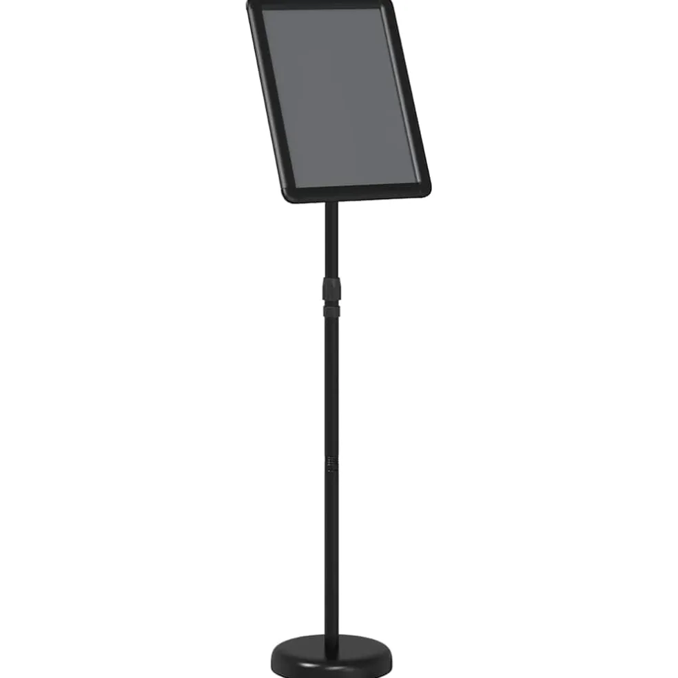 vidaXL Beurs Displays Zwart 30 x 25 x 128 cm Aluminium