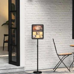 vidaXL Beurs Displays Zwart 30 x 25 x 128 cm Aluminium