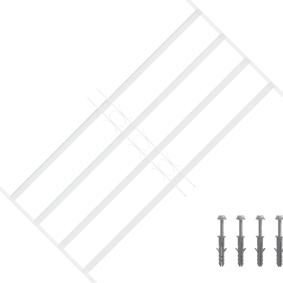 vidaXL Beveiligingsrooster voor ramen met 4 kruisbalken 63-114 cm