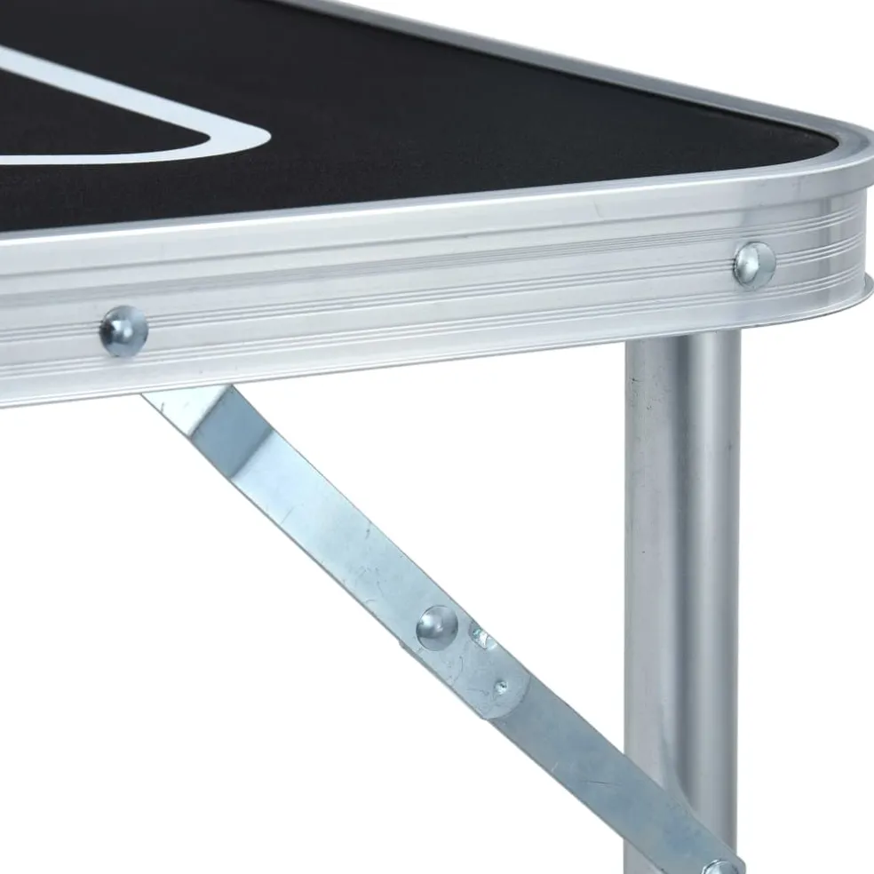 vidaXL Bierpongtafel inklapbaar 240 cm zwart